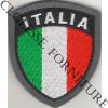 Scudetto Italia ricamato bordo grigio